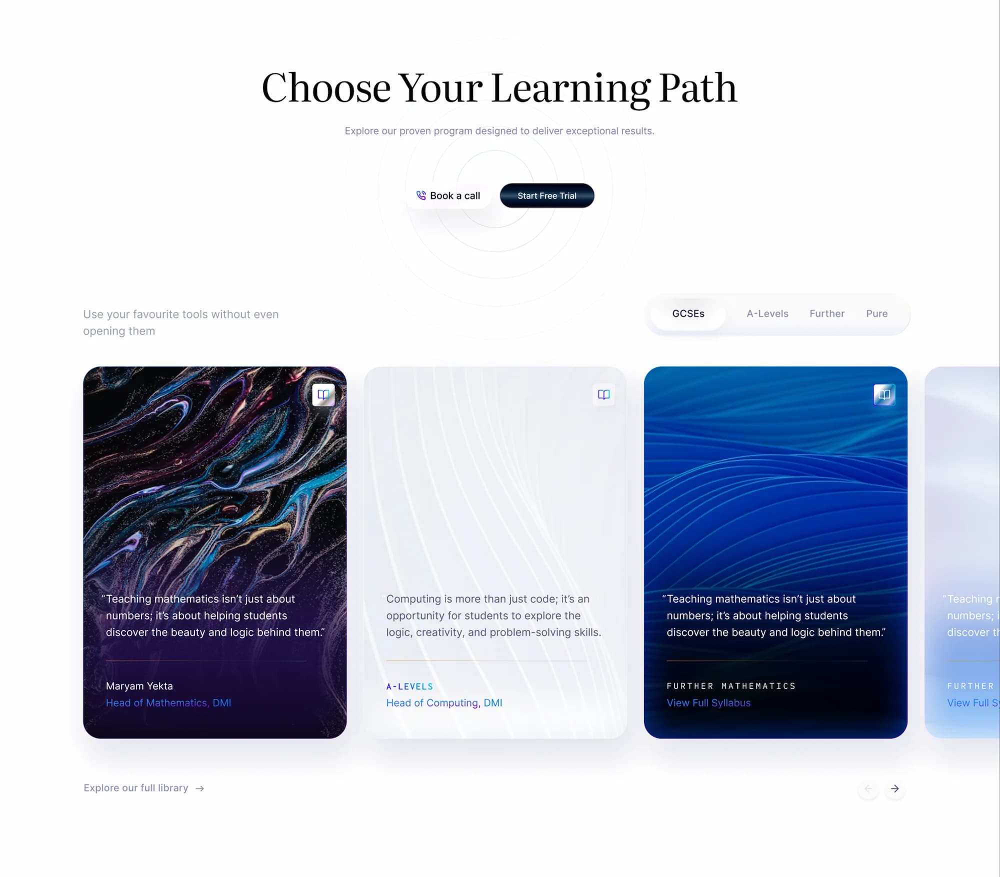 Tutoring Path — design preview